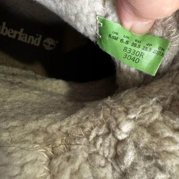 Timberland Women’s Sz 8.5  Teddy Fleece Fold-Down Waterproof Outdoor Boot  Snow - Picture 12 of 16